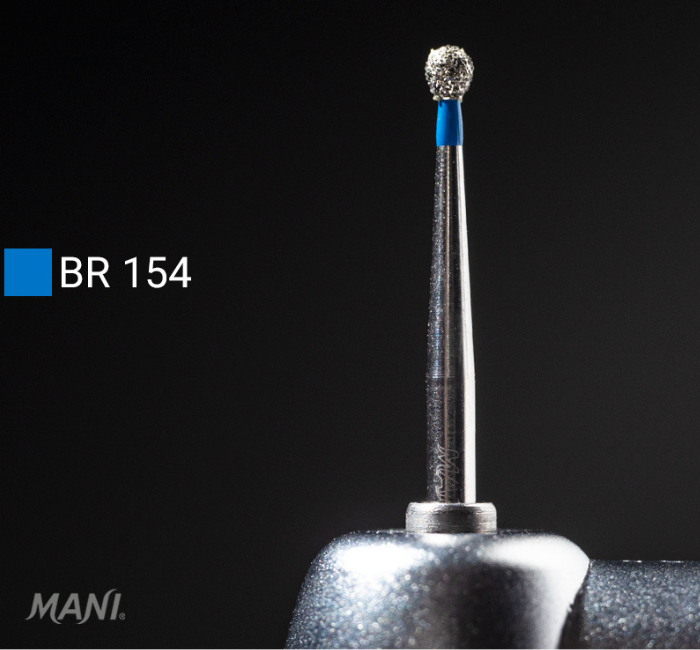 Діамантовий бір BR-154. Кулястий (ISO 001/016), Mani синій.Оригінал.