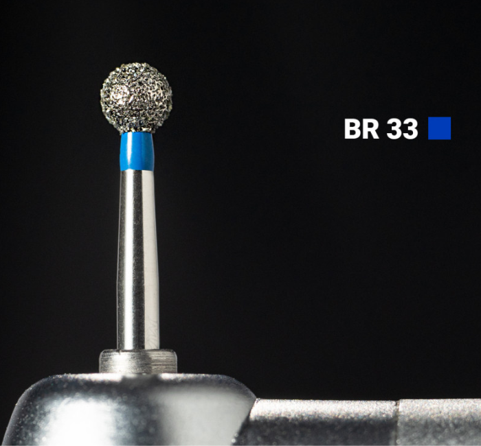 Діамантовий бір BR-33. Кулястий (кулька) (ISO 001/028), синій, Mani.Оригінал., фото 1
