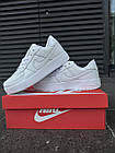 Чоловічі кросівки Nike Air Force Low White білі Найк Аїр Форс шкіряні демісезонні 42, фото 7