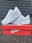 Чоловічі кросівки Nike Air Force Low White білі Найк Аїр Форс шкіряні демісезонні 42, фото 10