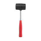 Киянка гумова 340 г, 55 мм, чорна гума, металева ручка INTERTOOL HT-0229
