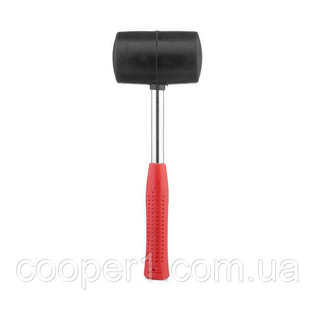 Киянка гумова 680 г, 80 мм, чорна гума, металева ручка INTERTOOL HT-0232