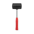 Киянка гумова 680 г, 80 мм, чорна гума, металева ручка INTERTOOL HT-0232