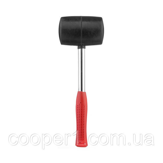 Киянка гумова 900 г, 90 мм, чорна гума, металева ручка INTERTOOL HT-0233