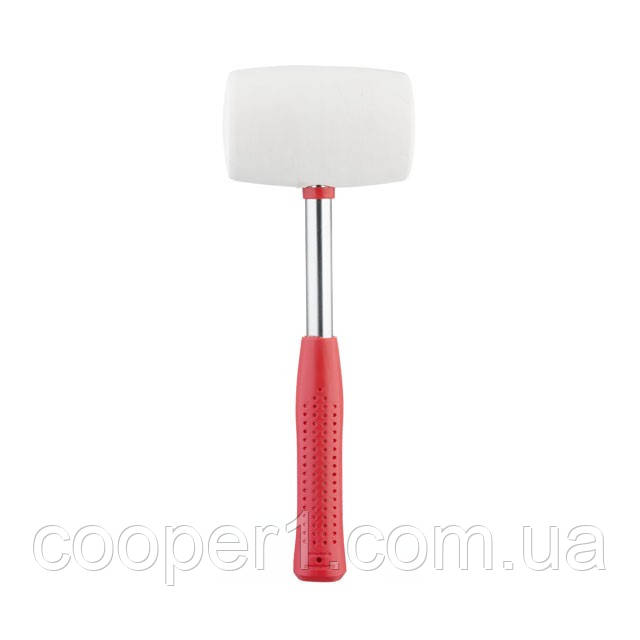 Киянка гумова 680 г, 80 мм, бiла гума, металева ручка INTERTOOL HT-0235