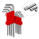 Набір ключів Г-подібних TORX 9 шт, Т10-Т50, Cr-V, Big INTERTOOL HT-0608
