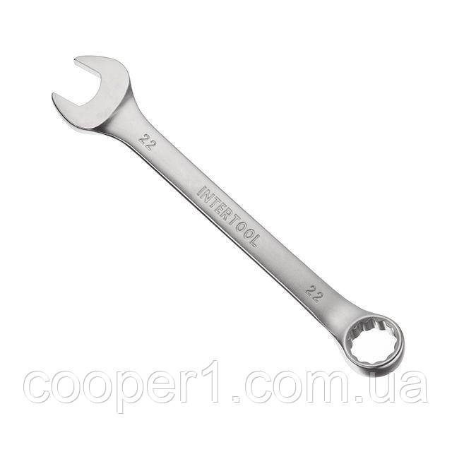 Ключ комбінований 22 мм CrV INTERTOOL HT-1222