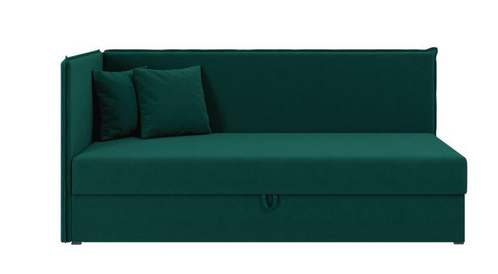 Ліжко дитяче кутове Перси, тканина зелена 80х200 см (Sofyno ТМ)