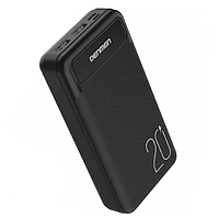 Power bank Denmen DP10 20000 mAh портативная батарея повербанк 2хUSB Black