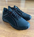 Чоловічі зимові кросівки чорні теплі хутряні прошиті львівські (код 5352), фото 3