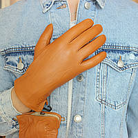 Мужские кожаные перчатки (оленя кожа) с шерстяним подкладом