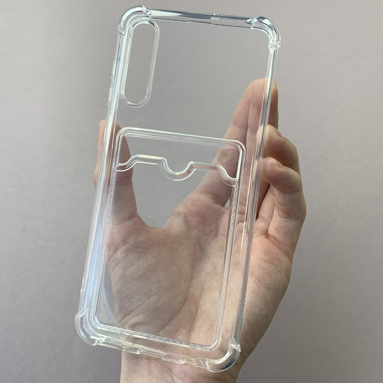 Чохол для Samsung Galaxy A50s чохол з кишенею для карт на телефон самсунг а50с прозорий p4b