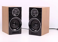 Музичні дротові акустичні стовпчики для комп'ютера в дерев'яному виконанні 2.0 FT-2031, фото 4