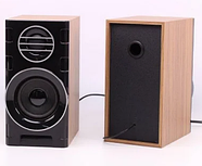 Музичні дротові акустичні стовпчики для комп'ютера в дерев'яному виконанні 2.0 FT-2031, фото 3
