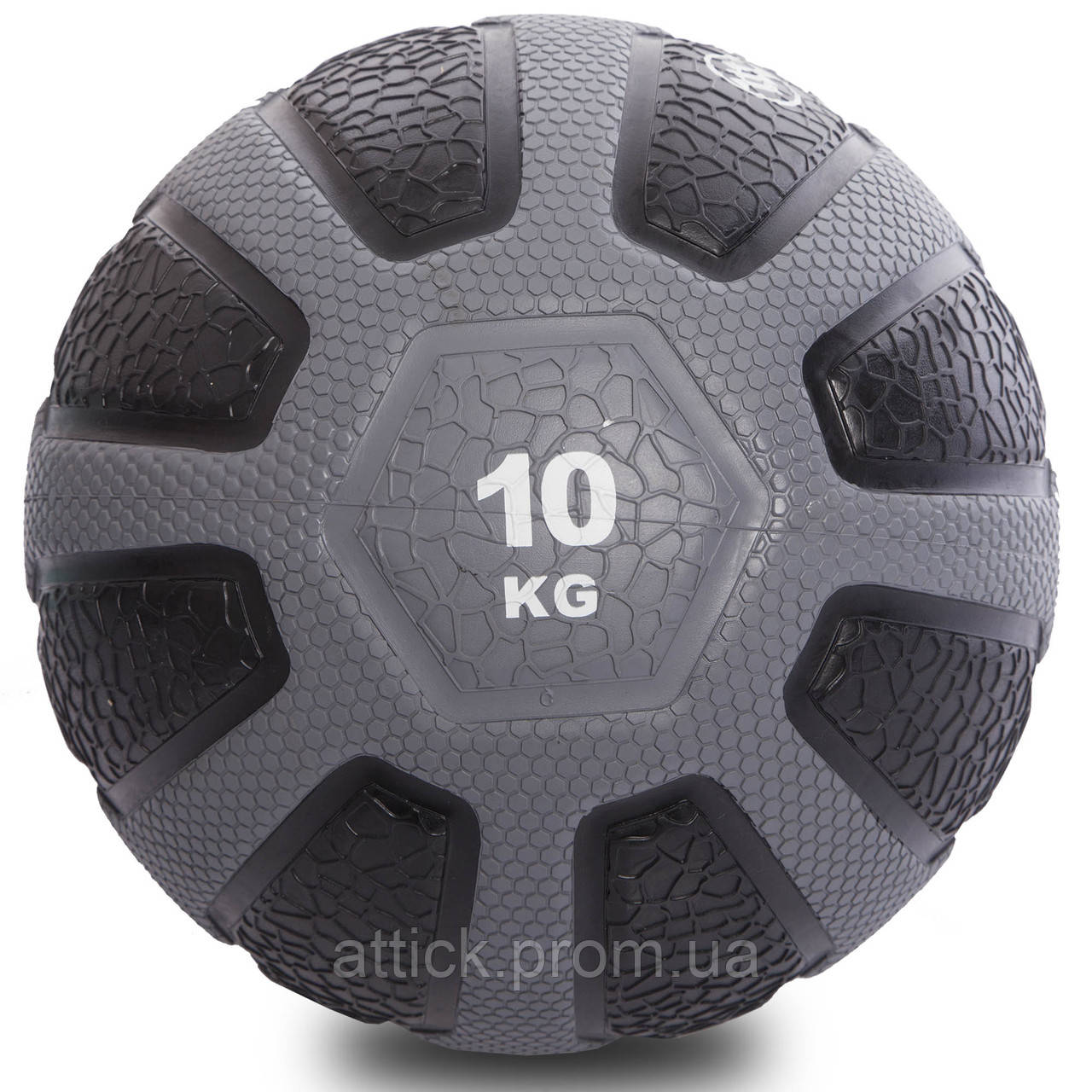 Мяч Медицинский Медбол Zelart Medicine Ball FI-0898-10 10 Черный-серый ...