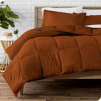 Одеяло полуторное ватное 100% микрофибра коричневого цвета 326962