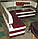 Бордовий диван для кухні з 2 ящиками та кутовою спинкою, фото 3
