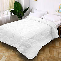 Одеяло силиконовое полуторное 100% микрофибра белого цвета 327002