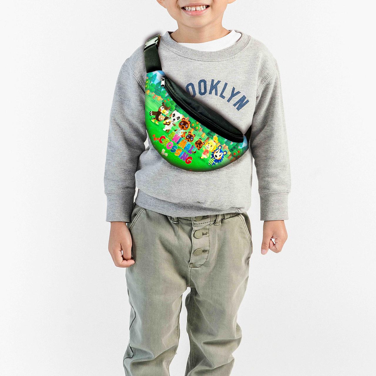 Сумка-бананка  "Animal Crossing New Horizons" з принтом, 32х15см, дитяча, молодіжна (0129), фото 1