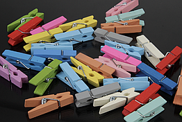 Мініприщіпки для декору кольорові 3,5 см ( ціна за 50 шт.)