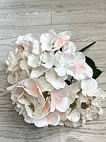Штучна гортензія. Декоративний букет гортензії (біло-рожевий 45 см), фото 8
