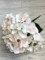 Штучна гортензія. Декоративний букет гортензії (біло-рожевий 45 см), фото 6