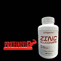 Глюконат цинка Sporter Zinc Gluconate 25mg 90tab витамины и минералы