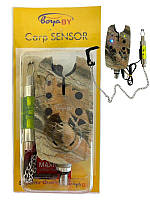 Сигнализатор поклевки BoyaBY Carp Sensor YL-6 камуфляж + свингер на цепочке с подключением цвет желтый