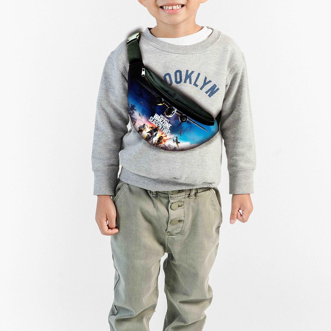 Сумка-бананка  "Call of Duty Warzone" з принтом, 32х15см, дитяча, молодіжна (0137), фото 1