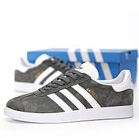 Кросівки Adidas Gazelle Grey White, жіночі кросівки, чоловічі кросівки, Адідас