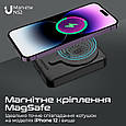 УМБ Promate PowerMag-Duo 10000 mAh, MagSafe, USB-C PD Black (powermag-duo.black), фото 5