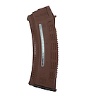 Магазин для АК коробчатий з вікном для контролю кількості заряду патронів коричневий, фото 3