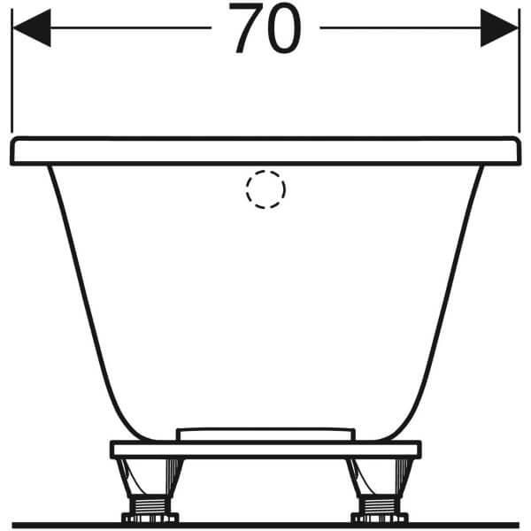 Ванна акриловая Geberit Selnova 160x70 с ножками - фото 3 - id-p1940730079