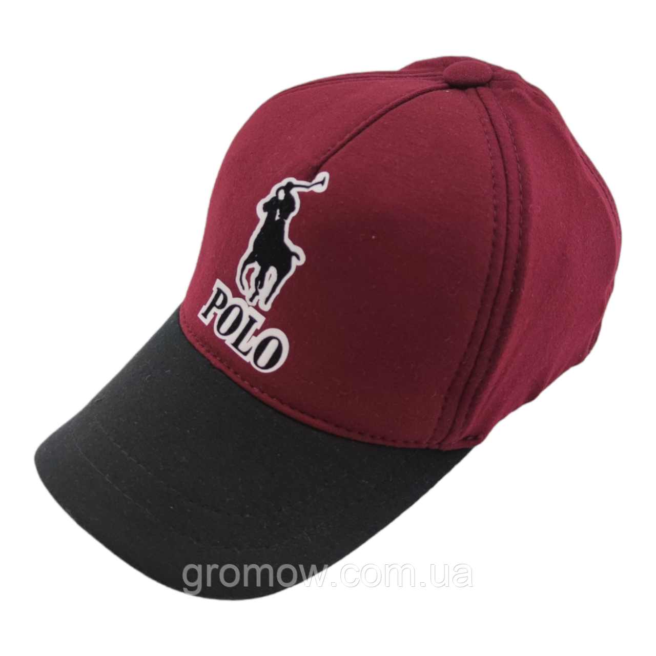 Кепка бейсболка чоловіча Україна 54-58 розмір трикотажна бавовна бордова (ББ504), фото 1
