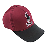 Кепка бейсболка дитяча 54-58 розмір трикотажна дитячі головні убори бордовий (БД596), фото 3