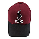 Кепка бейсболка чоловіча Україна 54-58 розмір трикотажна бавовна бордова (ББ504), фото 2