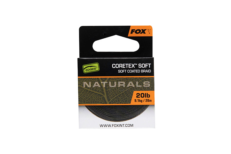 Повідцевий матеріал FOX EDGES™ NATURALS CORETEX SOFT 20lb/20m