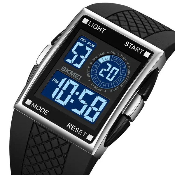 Чоловічий наручний годинник Skmei Jump Silver