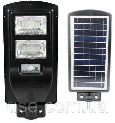 Вуличний ліхтар, з сонячною батареєю, 20000mAh, з пультом, пластик, 90v, чорний