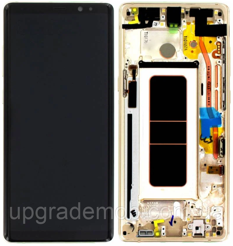 Дисплей модуль тачскрин Samsung N950 Galaxy Note 8 чорний Amoled оригінал сервісне паковання з рамкою