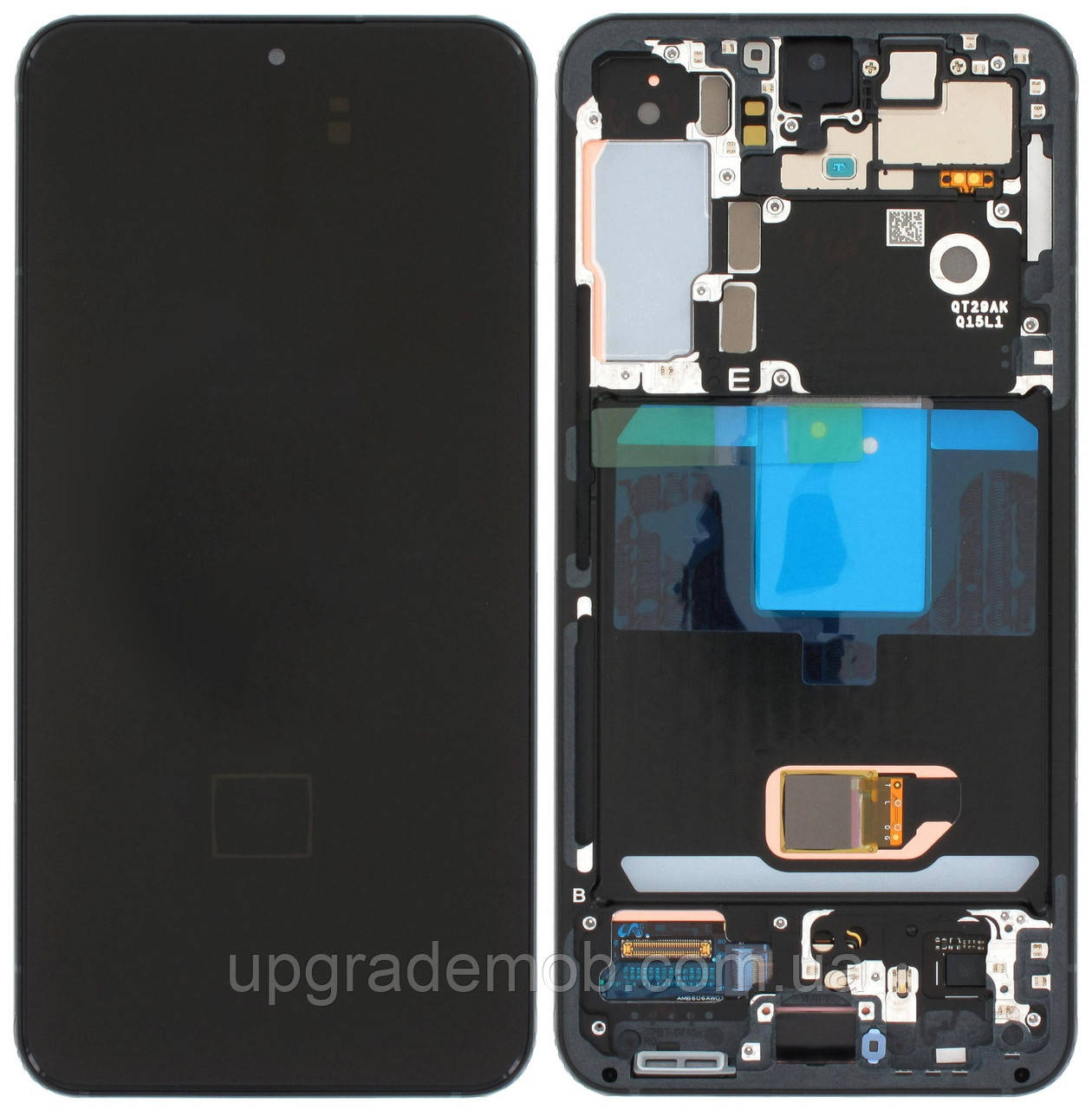 Дисплей модуль тачскрин Samsung S901 Galaxy S22 5G чорний Amoled оригінал сервісне паковання GH82-27521E з