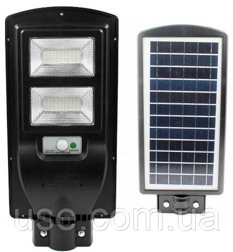 Вуличний ліхтар, з сонячною батареєю, 20000mAh, з пультом, пластик, 90w, чорний