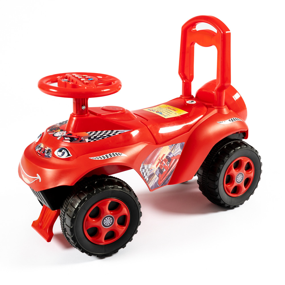 Каталка Машина музична Тачка червона Тачка толокар Долоні машинка для катання, фото 1