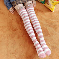 Носки чулки из сетки носочки аниме косплей Jk Tie Утолщенные зимние из шерсти плюшевые женские высокие