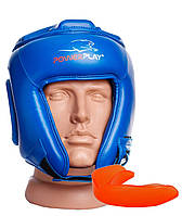 Боксерський шолом турнірний PowerPlay 3045 Синій S (капа в подарунок)
