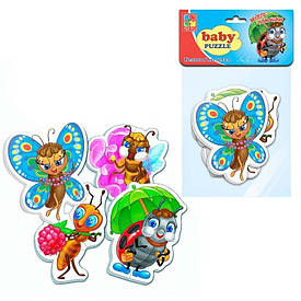 Бебі пазли Vladi Toys «Веселі комашки» (Укр) (VT1106-82)