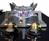 Комбінована варильна поверхня індукція та газ конфорки. Склокераміка у сталевій рамці Luxor GI 67 SS, фото 6