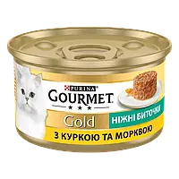 Purina Gourmet Gold Ніжні біточки з куркою і морквою 85 г вологий корм для котів (122926-21) BE