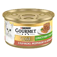 Purina Gourmet Gold Шматочки в Паштеті з качкою, морквою і шпинатом 85 г вологий корм для котів (122921-21) BE