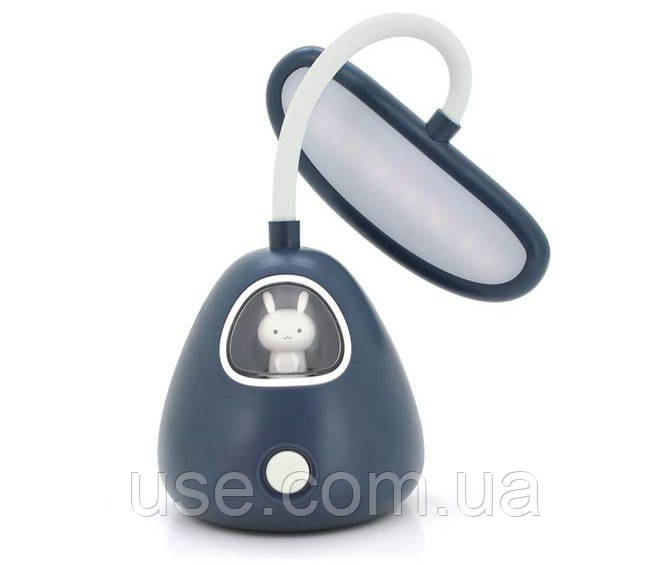 Гнучка настільна лампа, нічник, 300mAh, темно-чорний
